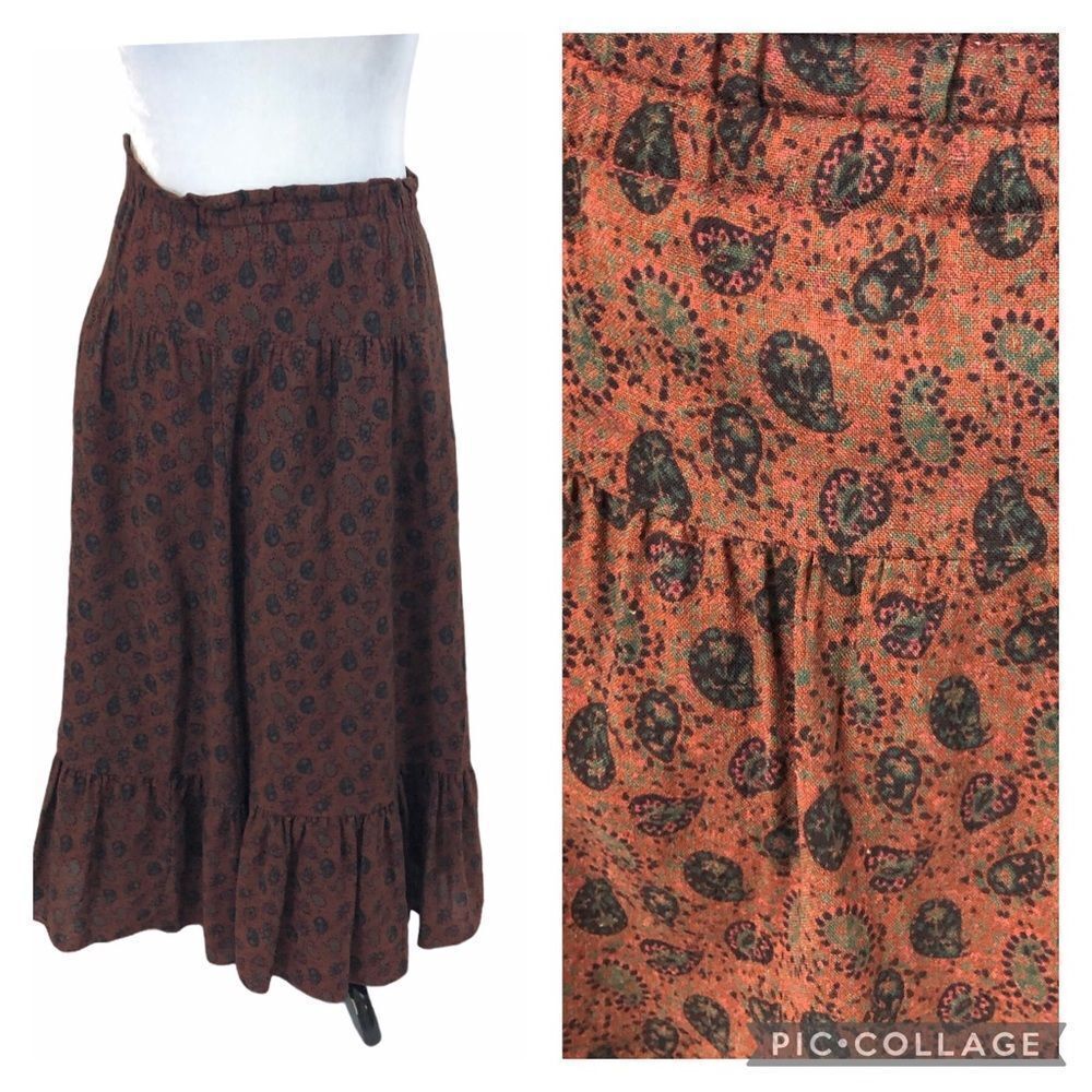 Vintage Cottage Core Norman‎ Todd Ruffled Skirt